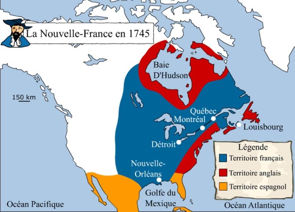 Территория владений Франции в Северной Америке